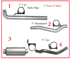 2001 - 2004 Chevrolet 2500/3500 Extended 6.6L Duramax 2 & 4WD 5&rdquo; System