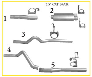 2003 Dodge 2500 Series 345C.I. Hemi Cat-Back Dual System